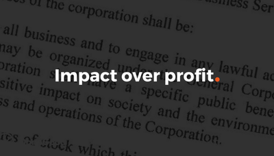 Impact Over Profit: The Day We Made it Official