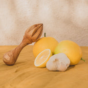 Hand-carved Olive Wood Kitchen Utensil: Lemon Squeezer
