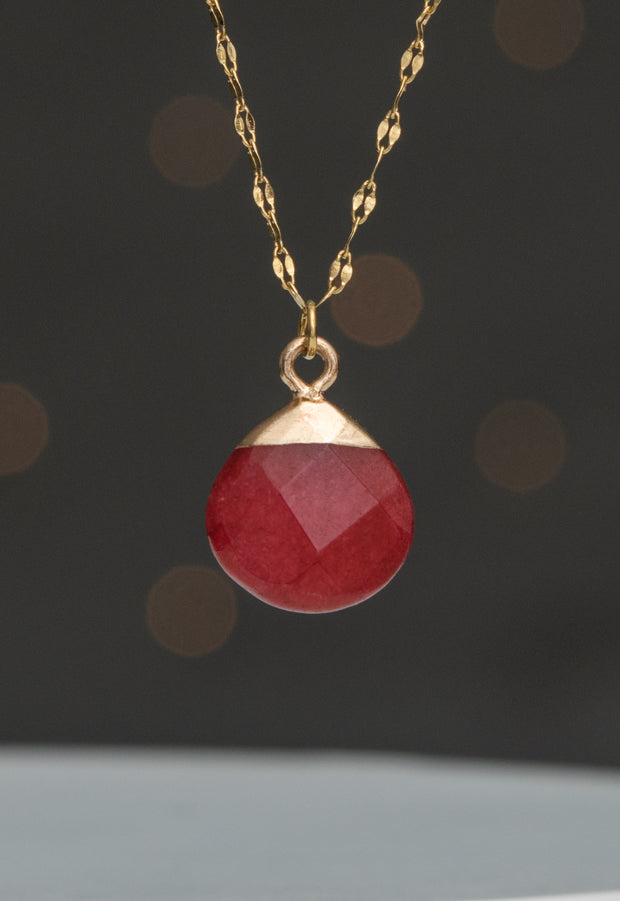 Wish Necklace in Pomegranate