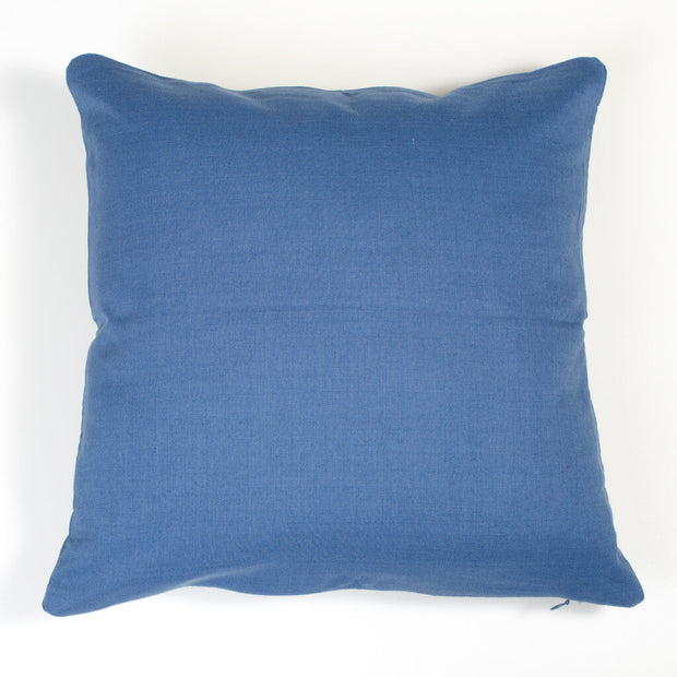 Blue Gray Brocade Throw Pillow | Design "C"