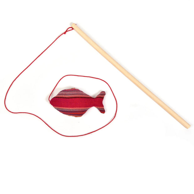 Hand Woven Catnip Toy | Goin' Fishin' Berry Jubilee