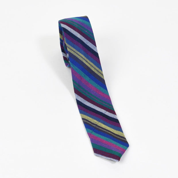 Men's & Boy's Tie Matching Set | Cobalt Stripe