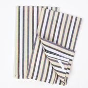 Hand Woven Striped Kitchen Towels | Celery & White Stripes