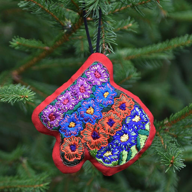 Hand embroidered Christmas Ornaments | Mitten