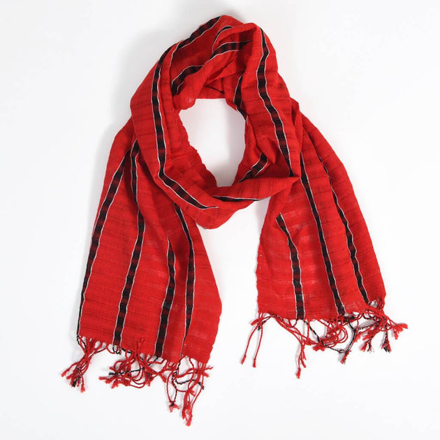 Mayamam Weavers Child & Adult Matching Bib Aprons | Cajola Red Stripes One Size Red