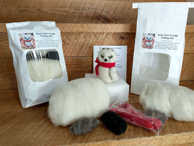 Snowy Owl Needle Felting Kit