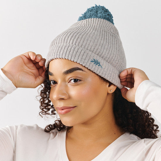 Organic Cotton - Sweater Hat with Pom