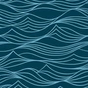 Whales/Waves X-Large  | Reusable and Reversible Gift Wrap