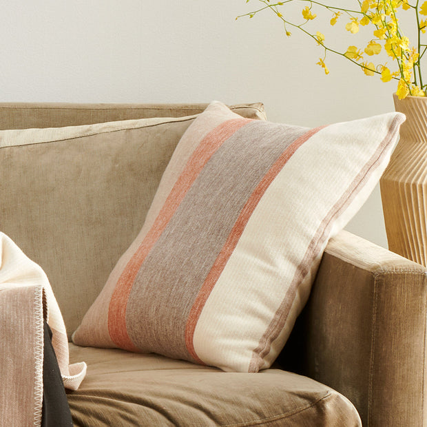 Organic Cotton & Wool Pillow Cover - Sedona Stripe