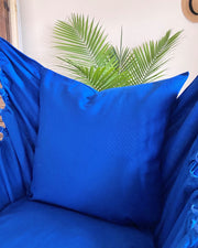 Blue Macrame Hanging Chair Hammock | SERENA BLUE
