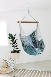 Jeans Denim Blue Hammock Swing Chair + 2 Pillows Set | DENIM STRIPED