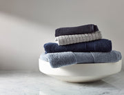 Textured Organic Towel - Navy