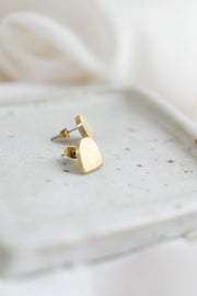 Matte Brass Archway Earrings