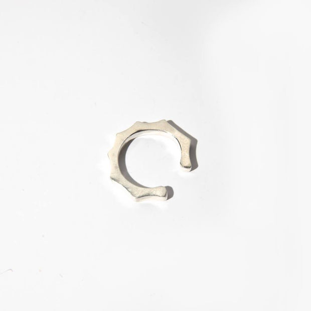 Crown Adjustable Cuff Ring - Sterling Silver