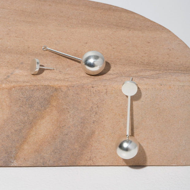 Strength Pendulum Jacket Earrings | Brass or Sterling