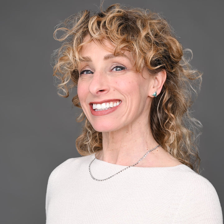 Ellie Triangle Turquoise Studs in Sterling Silver