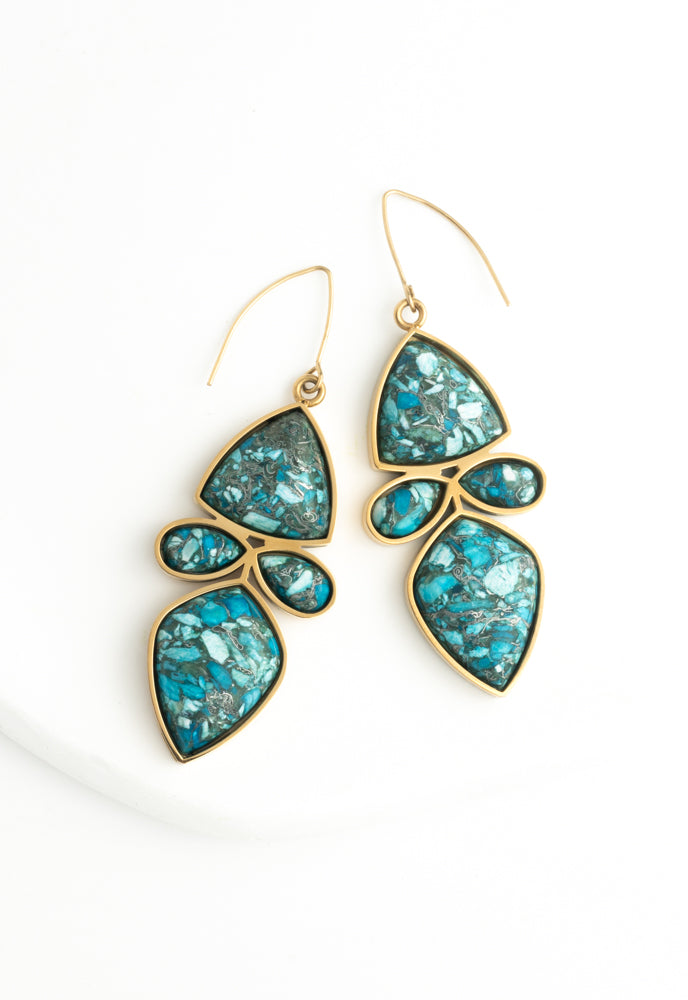 Celestial Cascade Emperor Stone Earrings