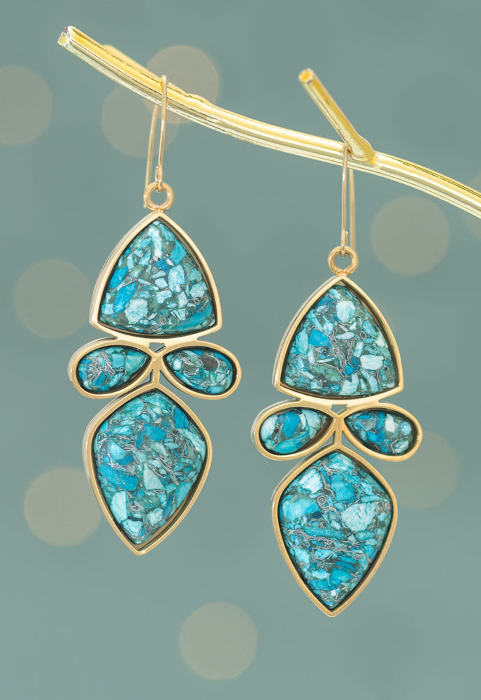 Celestial Cascade Emperor Stone Earrings