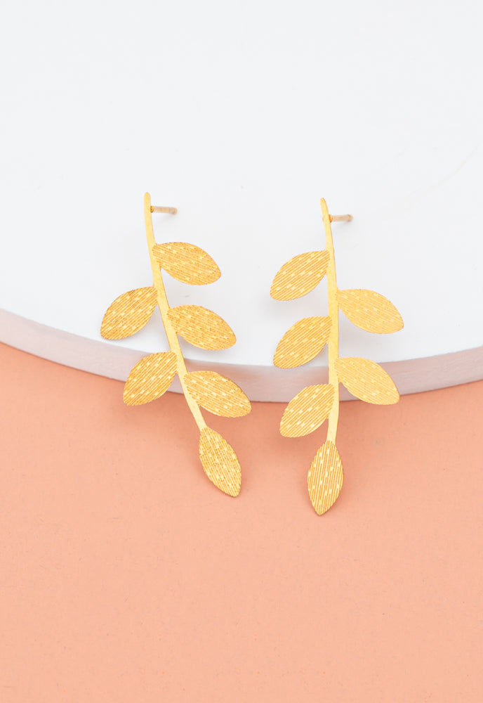 Flourish Vine Leaf Earrings