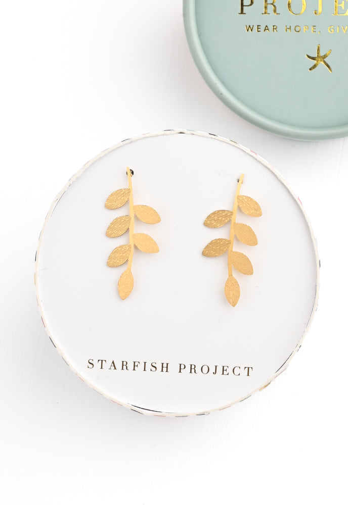 Flourish Vine Leaf Earrings