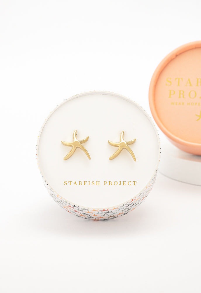 Starfish Hope Studs in Gold