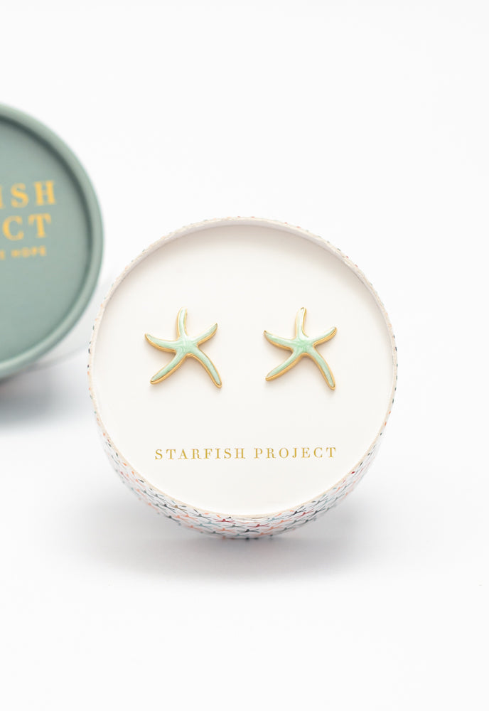 Starfish Hope Studs in Mint