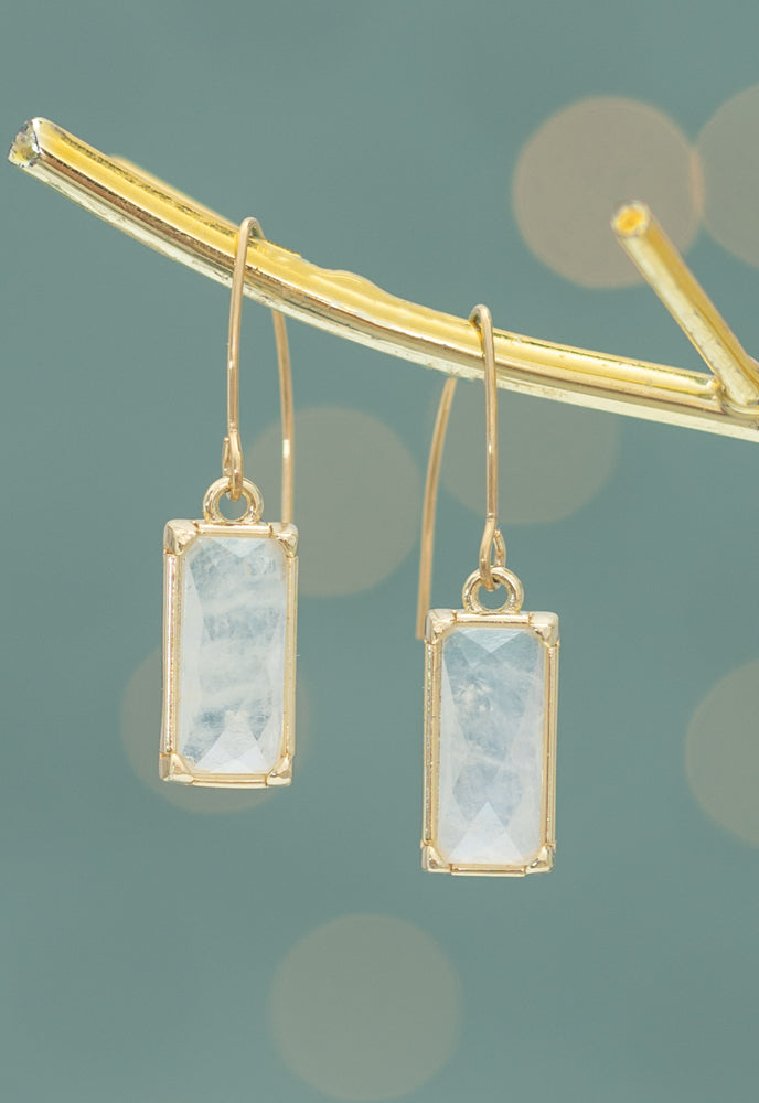 Moonlit Grace Earrings in Gold & Moonstone