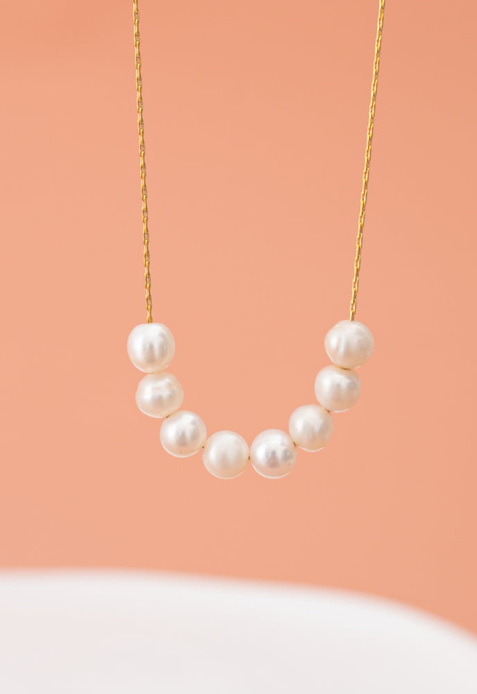 Harmony Pearl Cluster Necklace