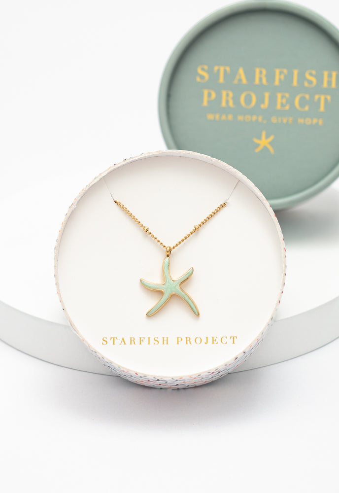 Starfish Hope Necklace in Mint