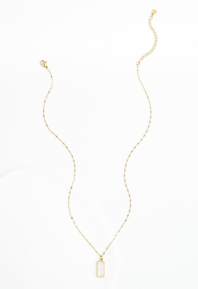 Moonlit Grace Necklace in Gold & Moonstone