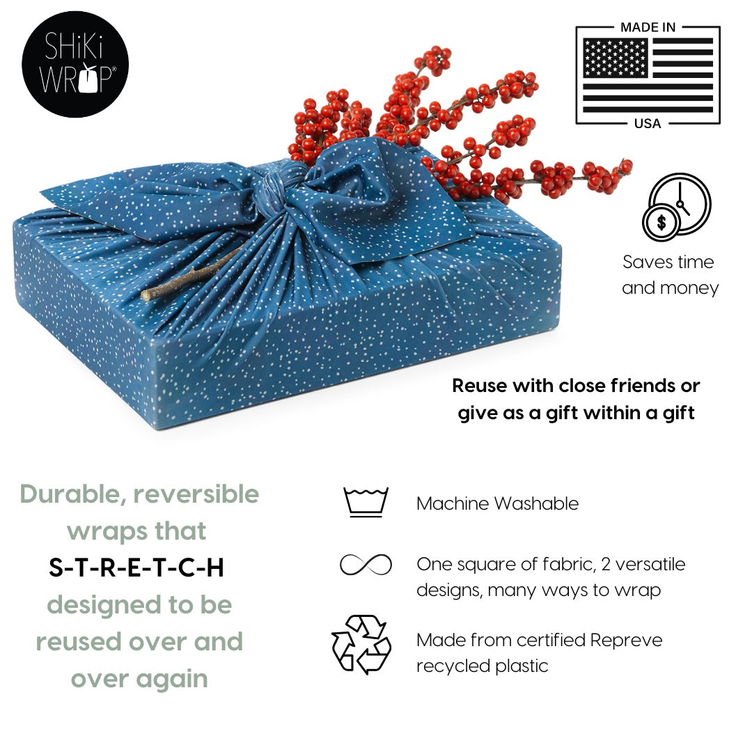 Kelp/Waves Reusable Cloth Gift Wrap