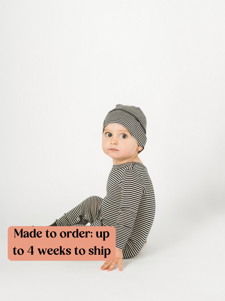 Merino Thermal Beanie B+W Stripe