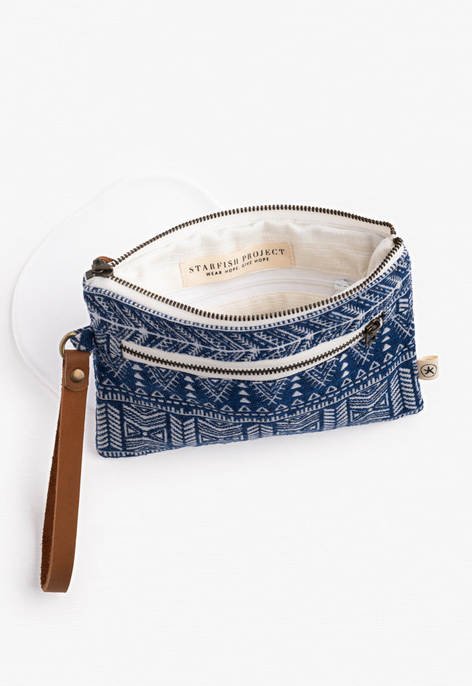 Amara Wristlet in Indigo