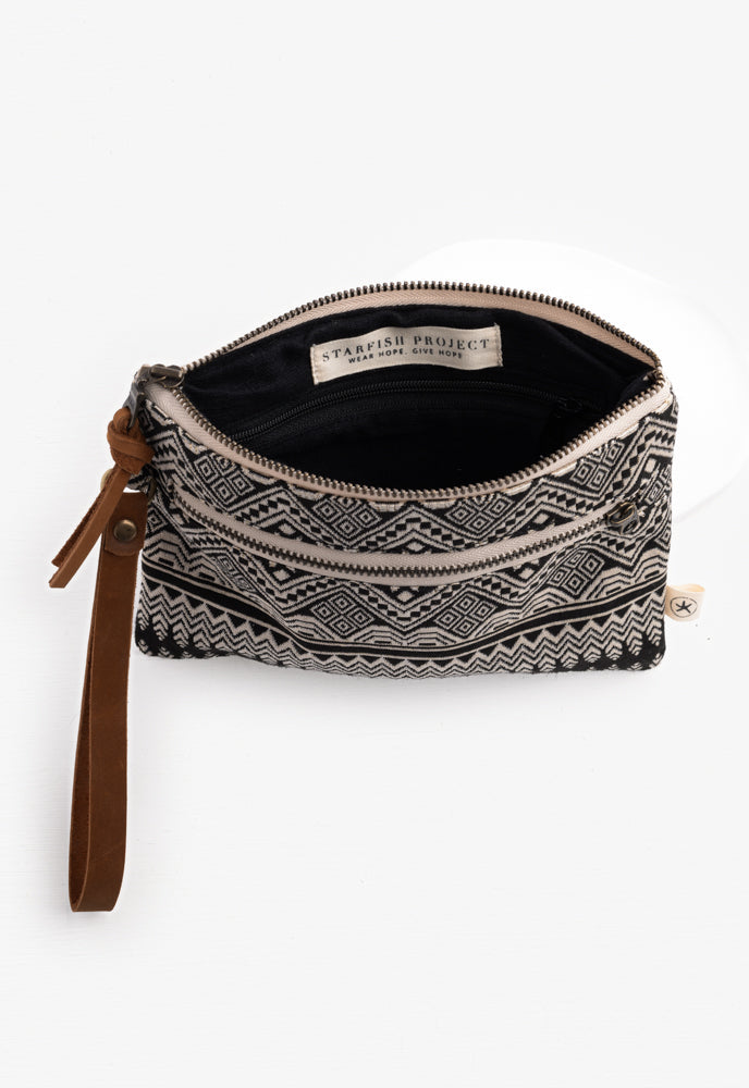 Amara Wristlet in Charcoal