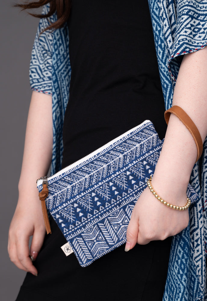 Amara Wristlet in Indigo