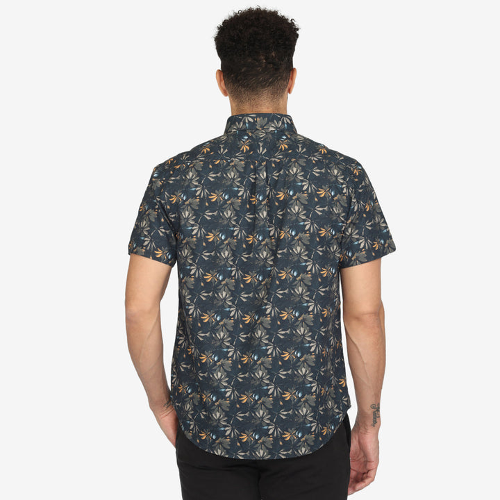 Navy Lily Print