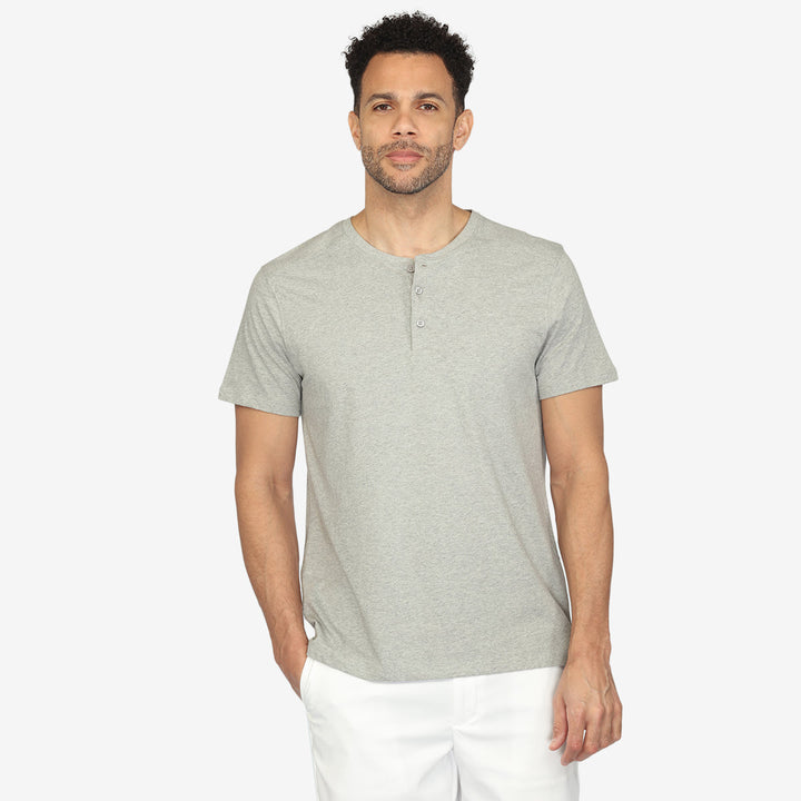 High Rise Heather Short Sleeve Henley