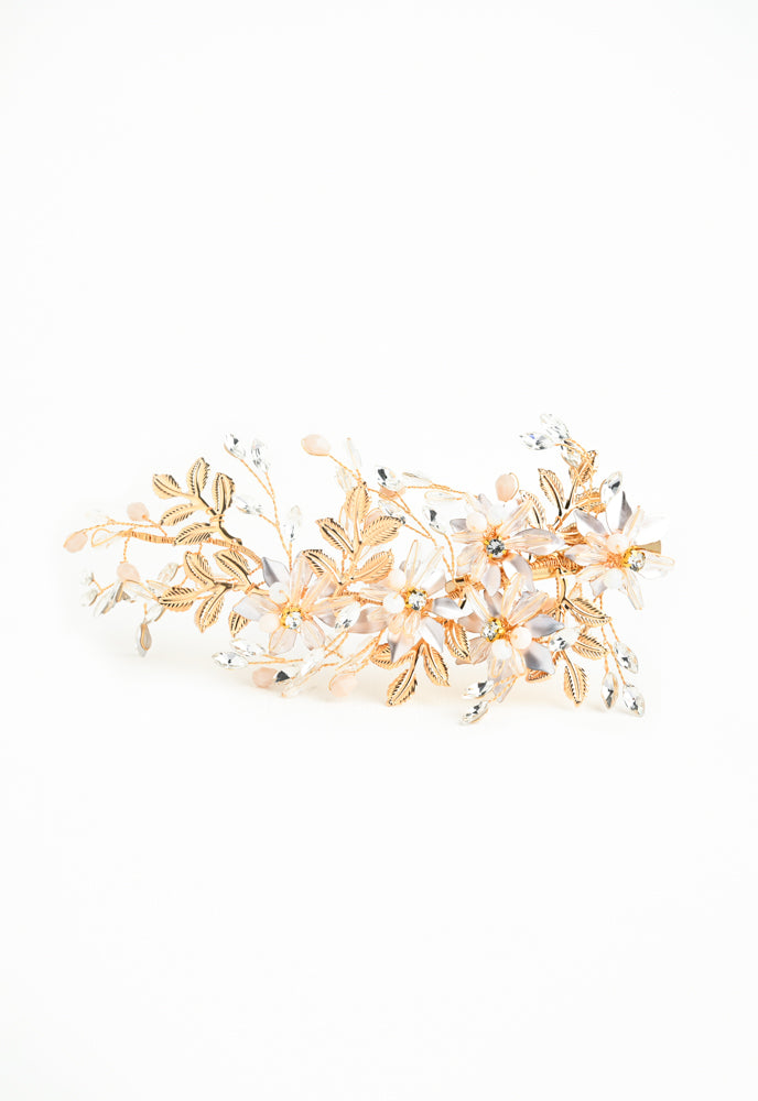 Magnolia Crystal and Zircon Hair Clip