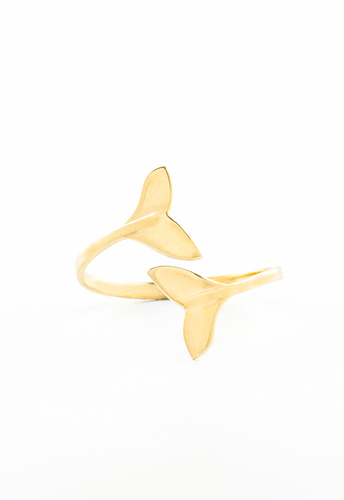 Whale Tale Wrap Ring in Gold