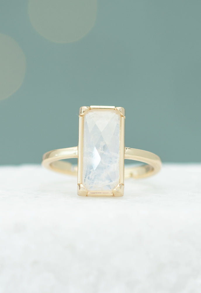 Moonlit Grace Ring in Gold & Moonstone