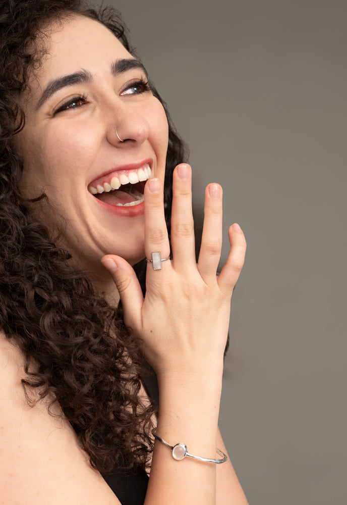 Moonlit Grace Ring in Silver & Moonstone