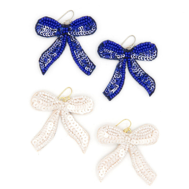 Beaded Bow Earrings