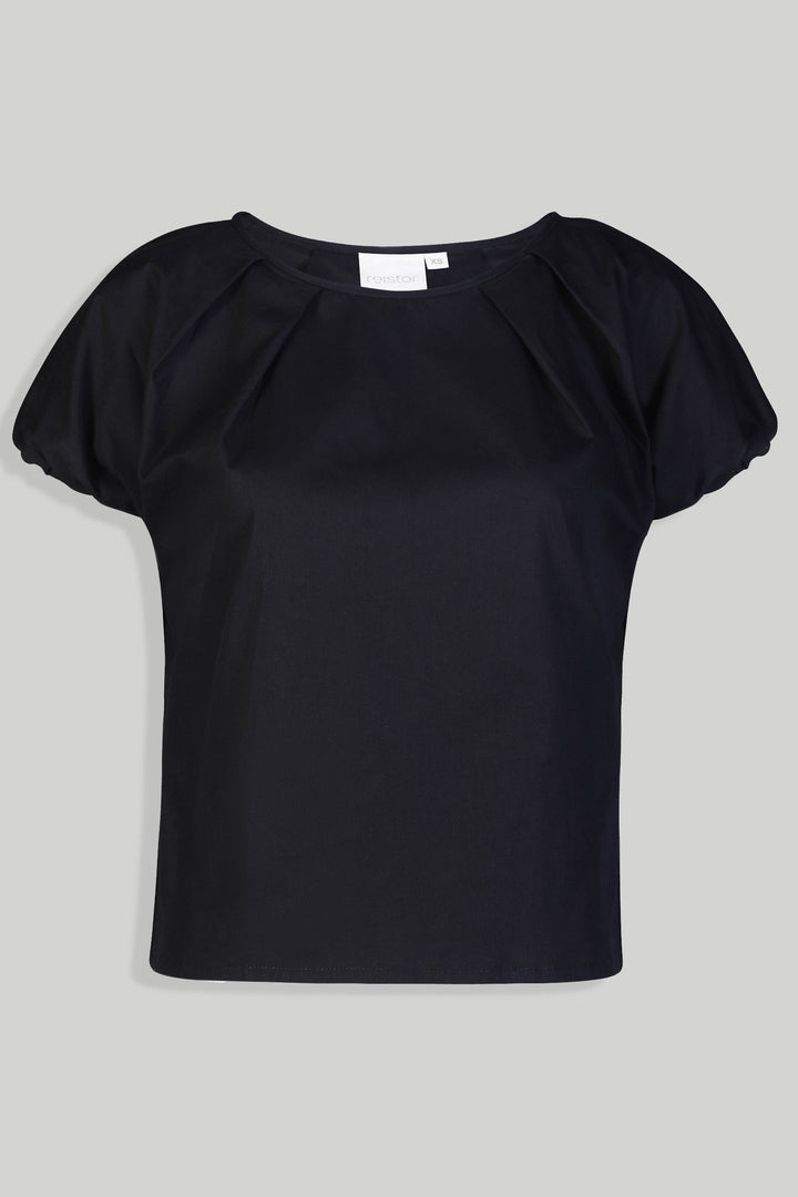 Balloon Sleeve Top in Black