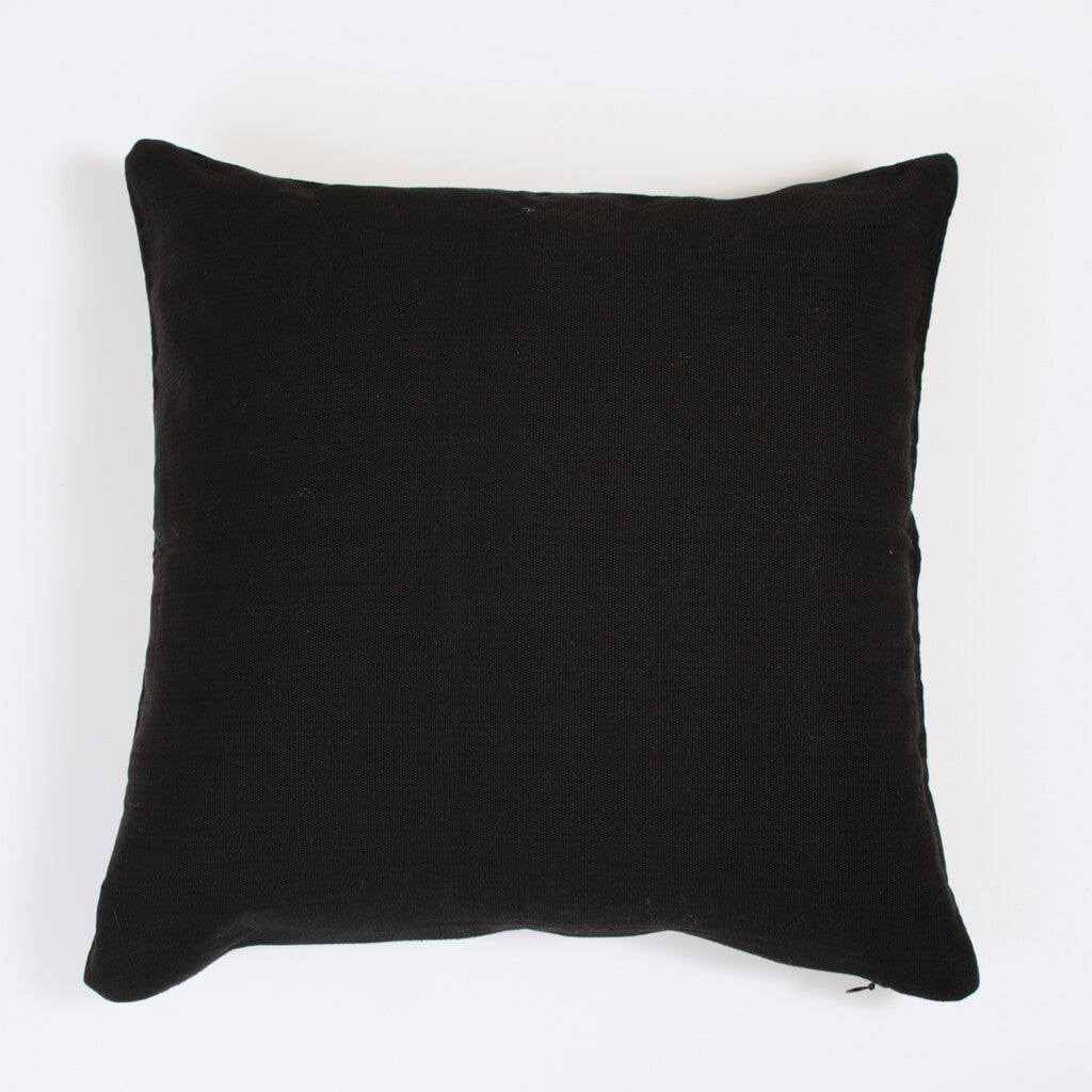 Guatemala Hand Woven Black & White Throw Pillow | Design "E"