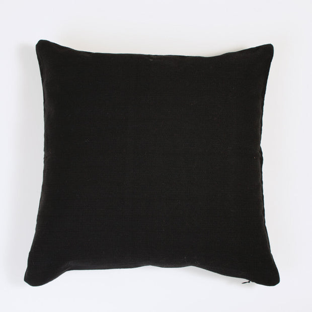 Guatemala Hand Woven Black & White Throw Pillow | Design "F"