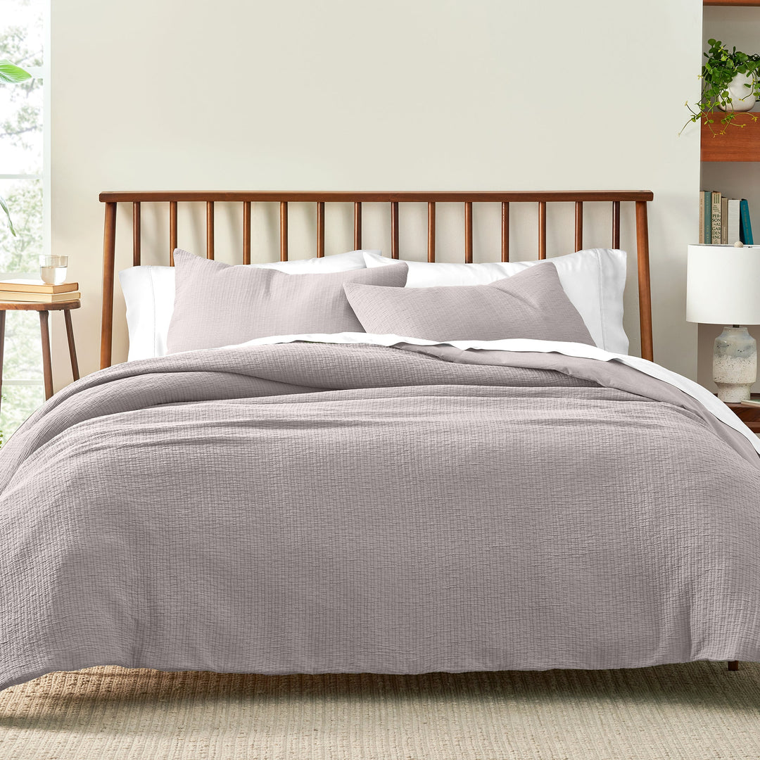 Organic Crinkle Matelasse Duvet Set