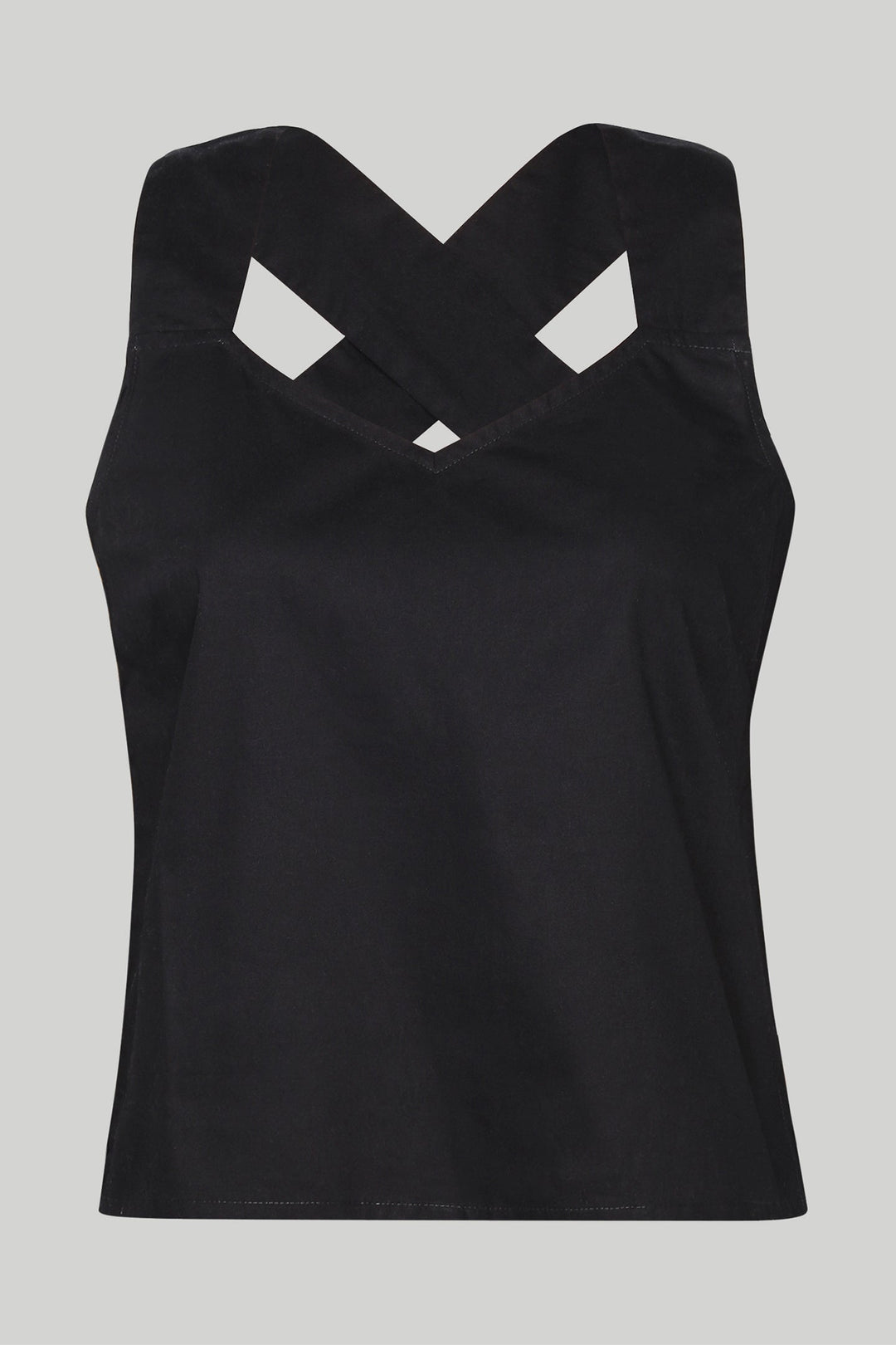 Crossback Tank Top in Black