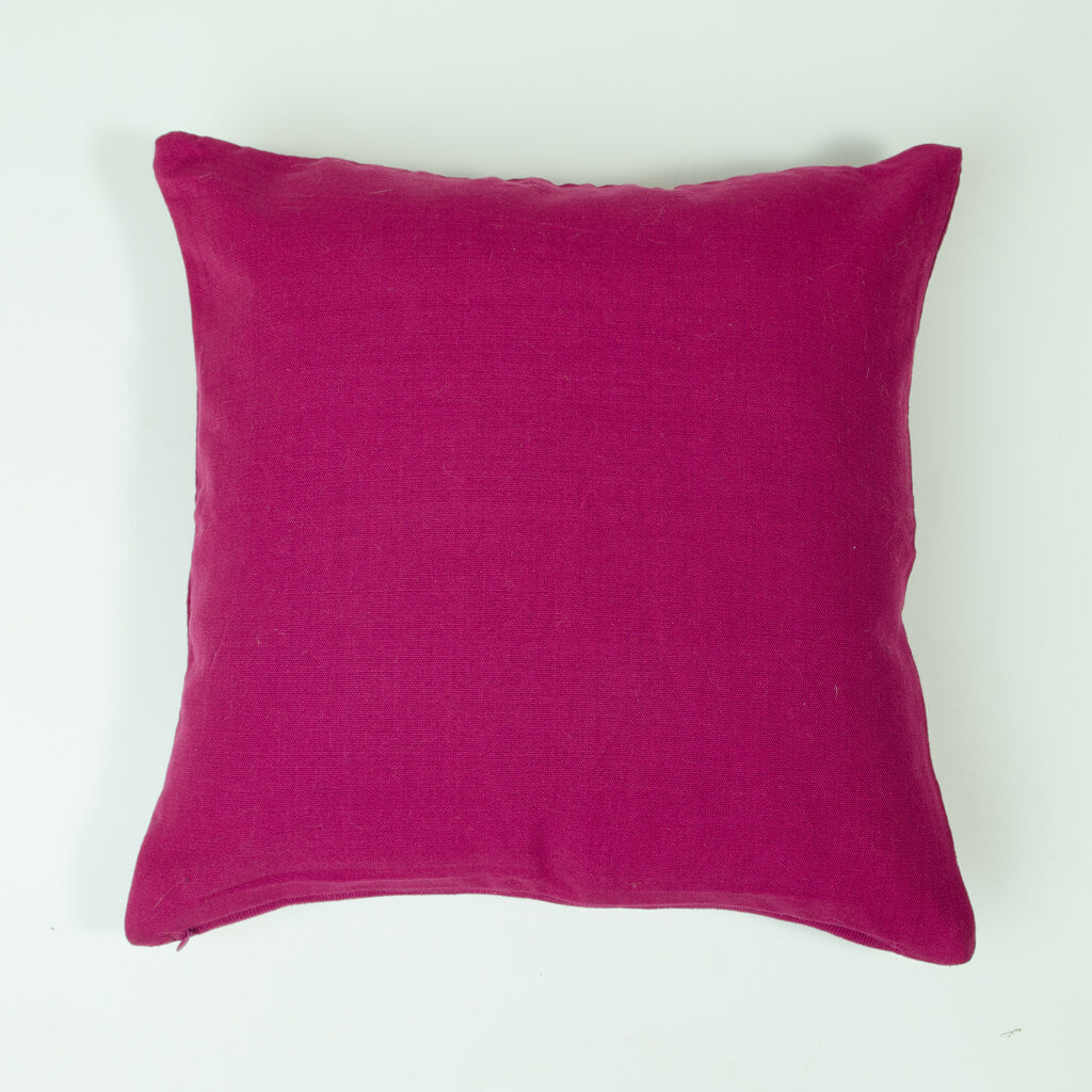 Magenta Brocade Throw Pillow | Design "B"