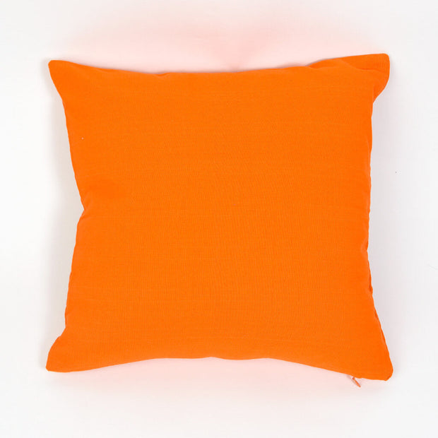 Tangerine Brocade Throw Pillow | Design "E"