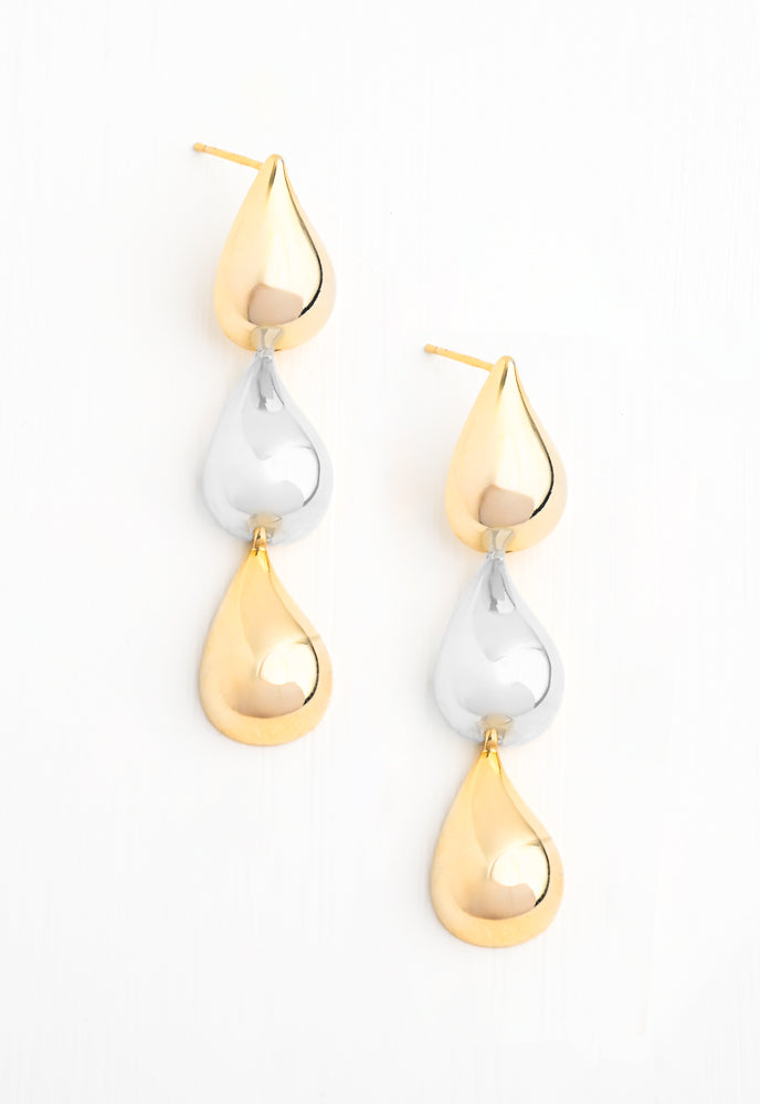 Fresh Beginnings Mixed Metal Drop Earrings